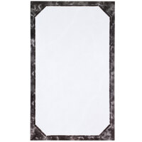 Choice 8 1/2" x 14" Black Menu Paper - Angled Marble Border - 100/Pack