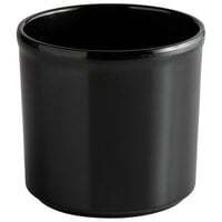 Cal-Mil 1950-64-13 2 Qt. Black Round Melamine Condiment Jar