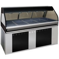Alto-Shaam EU2SYS-72 BK Black Cook / Hold / Display Case with Curved Glass and Base - Full Service, 72"