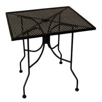 American Tables & Seating ALM3030 30 inch x 30 inch Square Top Outdoor Table with Umbrella Hole