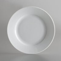 10 Strawberry Street Catering Pack CATCOM-RD-4 Bright White 7 1/2" Round Porcelain Salad / Dessert Plate - 12/Case