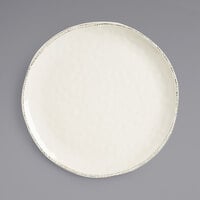 Libbey FH-570MEL Farmhouse 16" Ivory (American White) Round Organic Melamine Platter - 6/Case