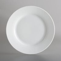10 Strawberry Street Catering Pack CATCOM-RD-1 Bright White 10 1/2" Round Porcelain Dinner Plate - 12/Case