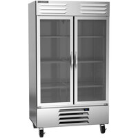 Beverage-Air RB44HC-1G 47" Vista Series Two Section Glass Door Reach-In Refrigerator - 44 Cu. Ft.