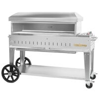 Crown Verity PZ-48-MB-NG Natural Gas 48" x 16" Mobile Outdoor Pizza Oven - 55,000 BTU