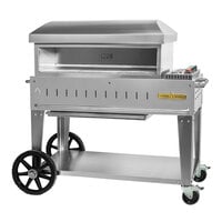Crown Verity PZ-36-MB-NG Natural Gas 36" x 16" Mobile Outdoor Pizza Oven - 42,500 BTU