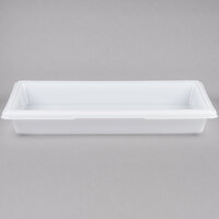 Rubbermaid FG350600WHT White Polyethylene Food Storage Box - 26" x 18" x 3 1/2"