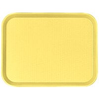Cambro 1216FF108 12" x 16" Primrose Yellow Customizable Fast Food Tray - 24/Case