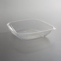 Fineline 15080L-CL Super Bowl Plus 80 oz. Clear Square PET Plastic Bowl - 50/Case