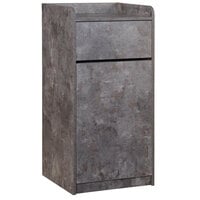 BFM Seating 35 Gallon Rustic Copper Square Waste Can Enclosure