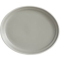 Libbey ENG-8-C Englewood 12" Matte Mint Cream Porcelain Oval Platter - 12/Case