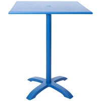 BFM Seating Beachcomber-Bali 36" Square Berry Powder Coated Aluminum Bar Height Outdoor / Indoor Table