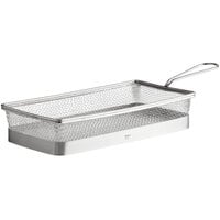 Libbey FB-16 10 3/4" x 5 5/8" x 2" Square Stainless Steel Fry Presentation Basket - 12/Case
