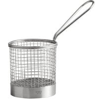 Libbey FB-15 3 1/2" Round Stainless Steel Fry Presentation Basket - 12/Case