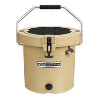 CaterGator CCG20B Beige 20 Qt. Round Rotomolded Extreme Outdoor Cooler / Ice Chest