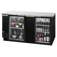 Beverage-Air BB68HC-1-G-B-WINE 69" Black Counter Height Glass Door Back Bar Wine Refrigerator