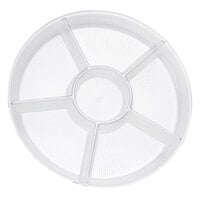Fineline D13660.CL Platter Pleasers 13" Clear Round 6 Compartment Tray - 25/Case