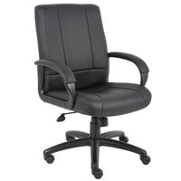 Boss B7906 Black Caressoft Executive Mid Back Chair