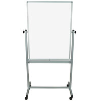 Luxor MB3040WW 29 7/8" x 39 3/8" Double-Sided Whiteboard with Aluminum Frame and Stand