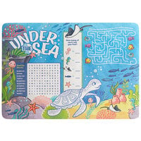 Choice 10" x 14" Kids Under the Sea Themed Interactive Placemat - 1000/Case
