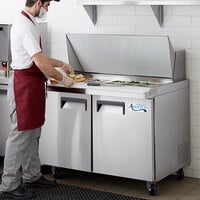Avantco APT-48M-HC 47 inch 2 Door Mega Top Refrigerated Sandwich Prep Table