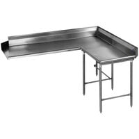 Eagle Group CDTCR-72-16/3 72" Right Side 16 Gauge, Type 304 Stainless Steel Clean L-Shape Dishtable