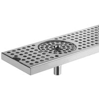 Regency 45 inch Stainless Steel Surface Mount Beer Drip Tray with Rinser