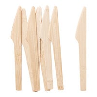 Bambu® 061700 Veneerware® 6 1/2" Disposable Bamboo Knife - 25/Pack