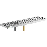 Regency 20 inch Stainless Steel Surface Mount Beer Drip Tray with Rinser