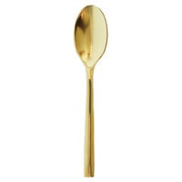 Oneida Chef's Table Gold by 1880 Hospitality B408SDEF 7" 18/0 Stainless Steel Heavy Weight Oval Bowl Soup / Dessert Spoon - 12/Case