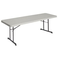 Lifetime 480127 96" x 30" Putty Professional-Grade Plastic Folding Table - 4/Pack
