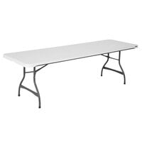 Lifetime 280299 96" x 30" White Granite Plastic Nesting Folding Table