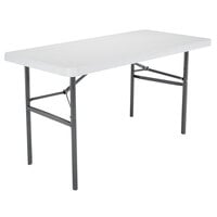 Lifetime 2940 48" x 24" White Granite Plastic Folding Table