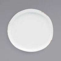 Front of the House DDP069WHP22 Artefact 9" White Round Porcelain Plate - 6/Case