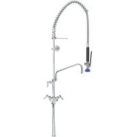 Fisher 34193 Deck Mounted Single Base Pre-Rinse Faucet with 12" Swing Spout and Wall Bracket
