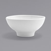Front of the House DBO006WHP23 Spiral 11 oz. White Round Porcelain Footed Bowl - 12/Case