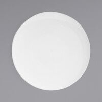 Front of the House DDP018WHP22 Spiral 11" White Round Porcelain Plate - 6/Case