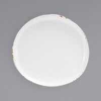 Front of the House DSP036WHP23 Artefact 7 1/2" Superwhite Porcelain Plate - 12/Case