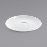 Front of the House DCS022WHP23 Spiral 4 3/4" White Porcelain Saucer - 12/Case