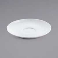 Front of the House DCS024WHP23 Spiral 5 3/4" White Porcelain Saucer - 12/Case