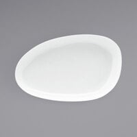 Front of the House DDP062WHP22 Kiln 11" x 7" Superwhite Oval Porcelain Plate - 6/Case