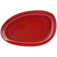 Front of the House SPT056RDP20 Kiln 14" x 9" Chili Porcelain Oval Plate - 2/Pack