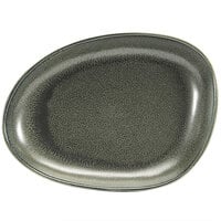 Front of the House DSP032DGP23 Kiln 8" x 6" Sage Porcelain Oval Plate - 12/Case
