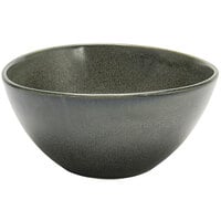 Front of the House DBO154DGP21 Kiln 42 oz. Sage Oval Tall Porcelain Bowl - 4/Case
