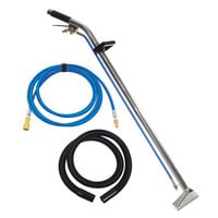 Sandia 80-8009-A Sniper 12" Stainless Steel Single Bend 1-Jet Wand with 15' Vacuum and Solution Hoses for 6 Gallon Carpet Extractors