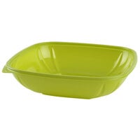 Fineline 15048L-GRN Super Bowl Plus 48 oz. Green Wide Square PET Plastic Bowl - 150/Case