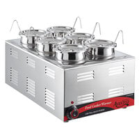 Avantco W50CKR 12" x 20" Full Size Electric Countertop Food Warmer / Topping Station with (6) 2 1/2 Qt. Inset Pots - 120V, 1500W