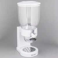 Zevro KCH-06118 White 17.5 oz. Single Canister Dry Food Dispenser