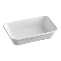 Eco-Products EP-SCRC32 WorldView 8 3/8" x 5 1/2" x 2" 32 oz. White Compostable Sugarcane Takeout Container - 50/Pack