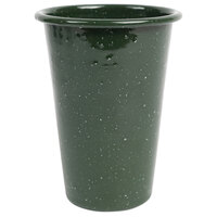 Crow Canyon Home K93GRN Stinson 14 oz. Forest Green Speckle Enamelware Tumbler